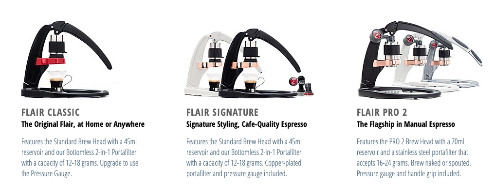 flair espresso PRO2 と Signature の違いは？実機ならべて比較して